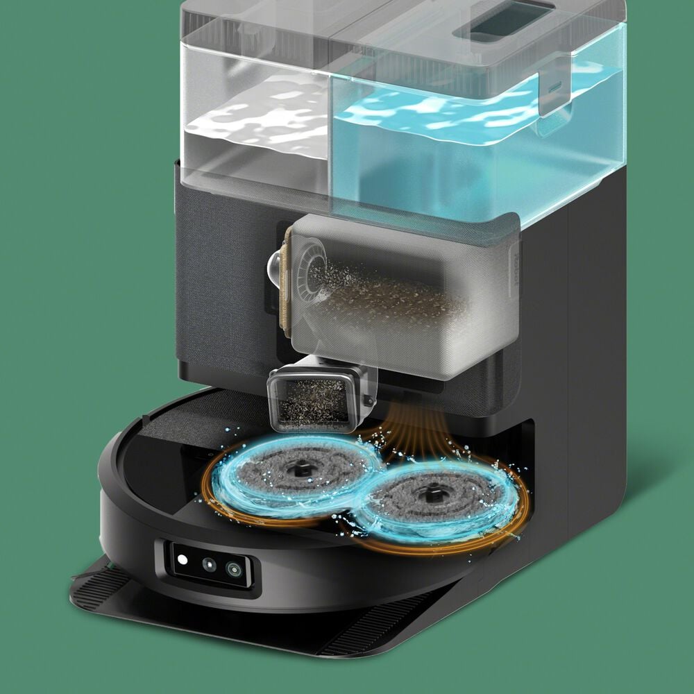 AutoWash™ Dock mit Heißtrocknung des Wischpads