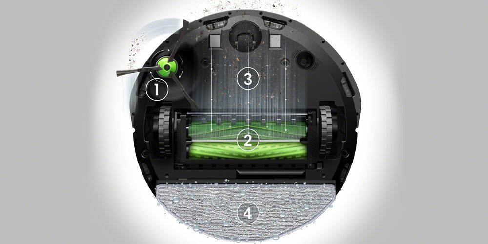 Acheter Kit d'accessoires pour aspirateur iRobot Roomba Combo i5, i5 +,j5,  j5 +, 4 pièces, tampons de vadrouille lavables, chiffon réutilisable pour  vêtements