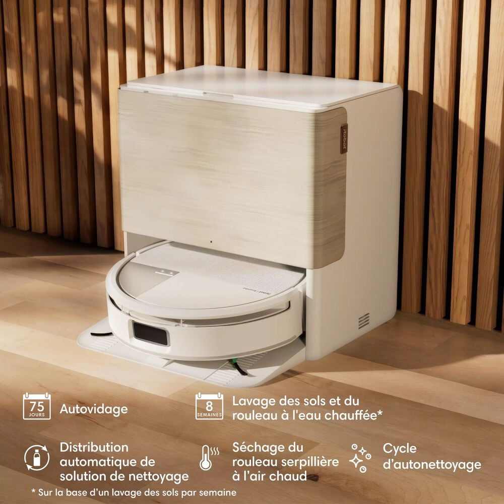 IRobot Roomba Max 705 Combo + Base AutoWash, Rouleau Serpillière