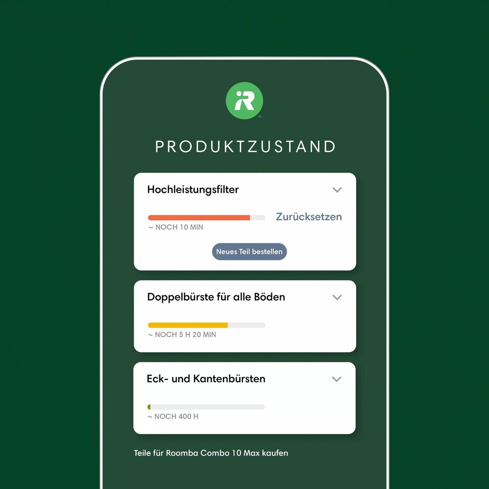 iRobot Home App zur Überwachung des Roboters und seines Zustands