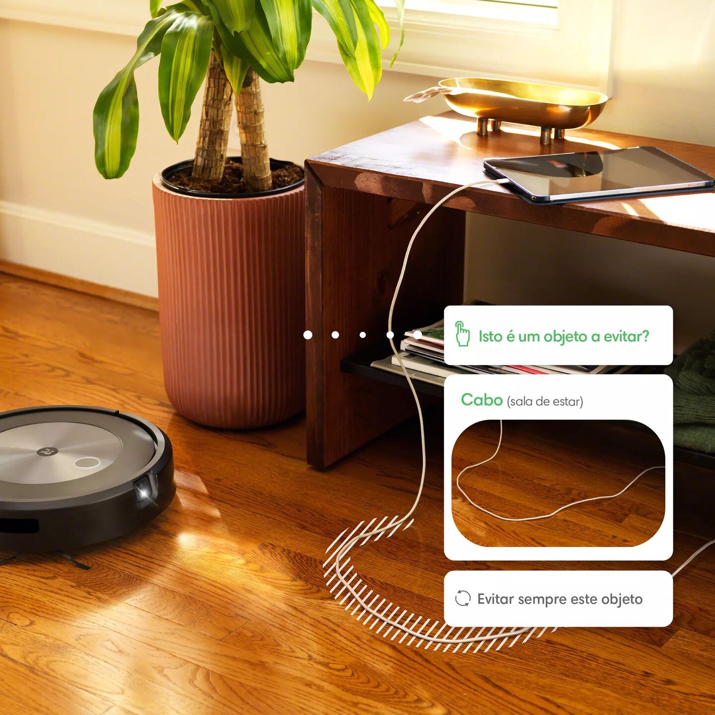 Mapeamento de itens para que o robot Roomba os evite
