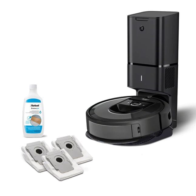 Roomba Combo® i8+ Saug- und Wischroboter + Staubsaugerbeutel 3er-Pack + Hartböden-Reinigungslösung