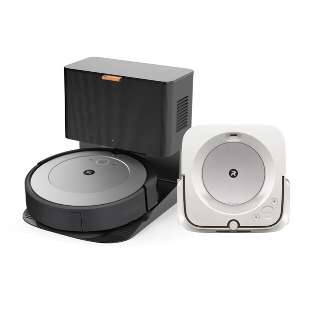 Aspirateur robot Roomba® i1+ & Robot laveur de sols Braava jet® m6