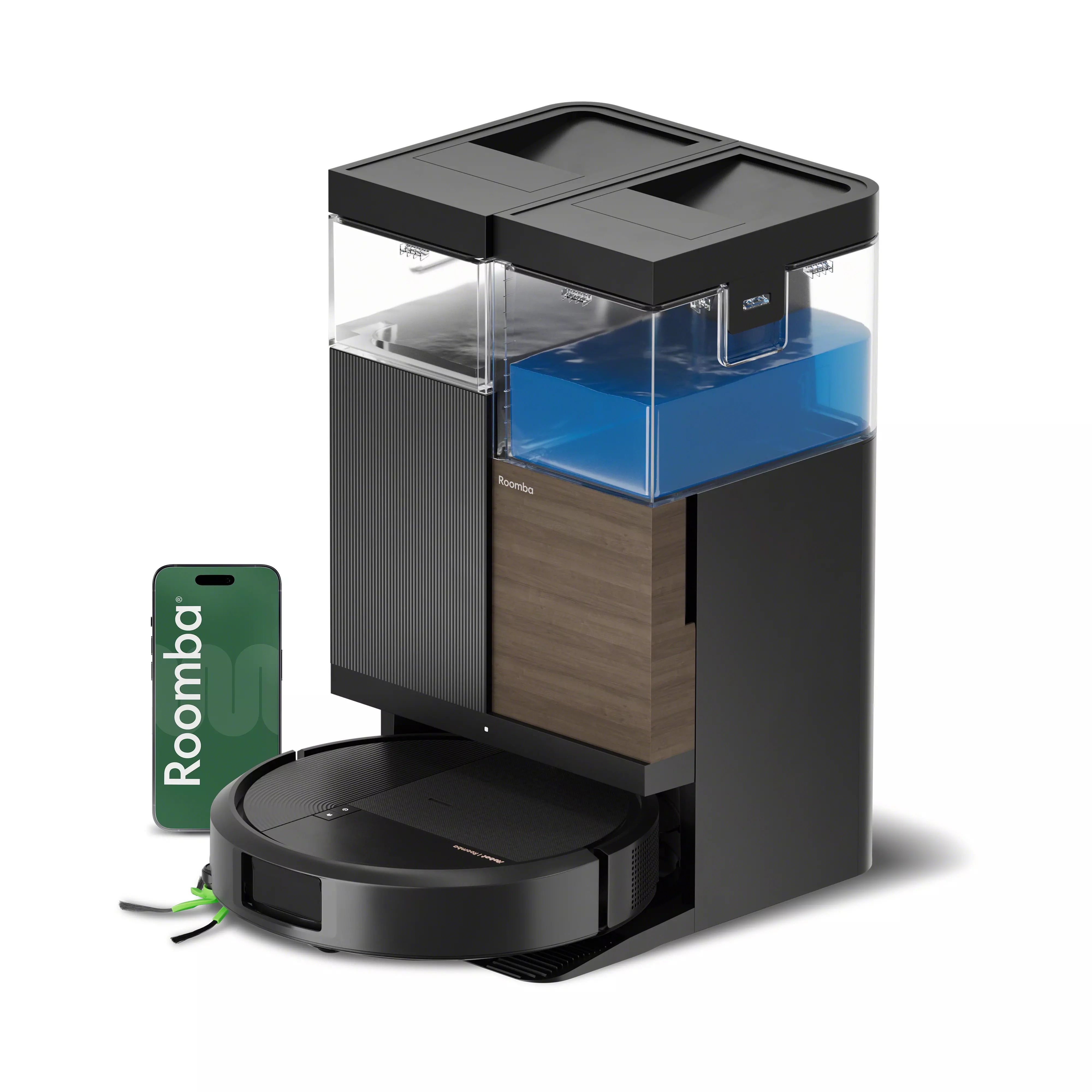 Robot Roomba Plus 575 Combo + base AutoWash | Noir | iRobot